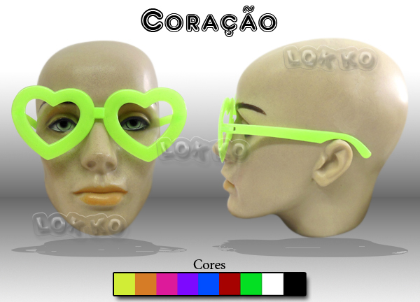 Óculos de festa coração